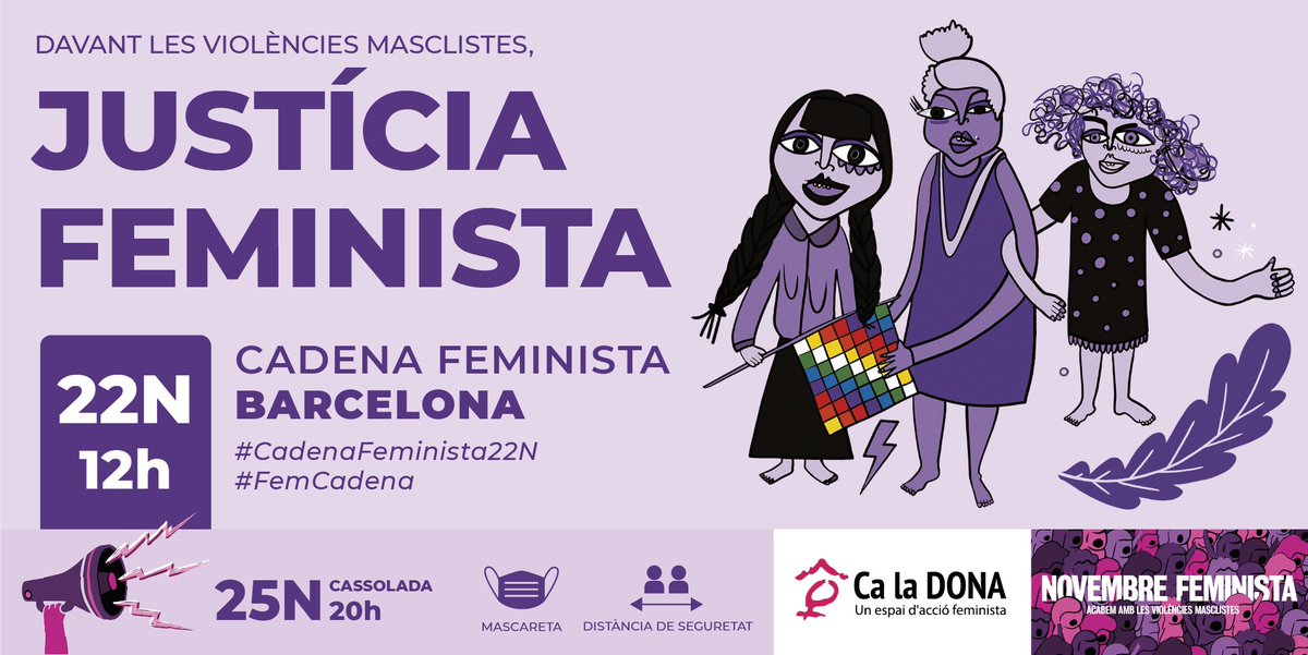 FemiNovembre's tweet photo. Perquè en un context de pandèmia, la llar ha significat per a moltes dones i criatures conviure en un espai no segur, amb situacions de #ViolènciaMasclista. 

⚡️ #FemCadena @FondoCalala @se_va_armar @_LaRuda @TramaFeminista @fdefiga
✍️ https://t.co/J7Uvo0xfKX
#CadenaFeminista22N https://t.co/ltE9e79jZQ