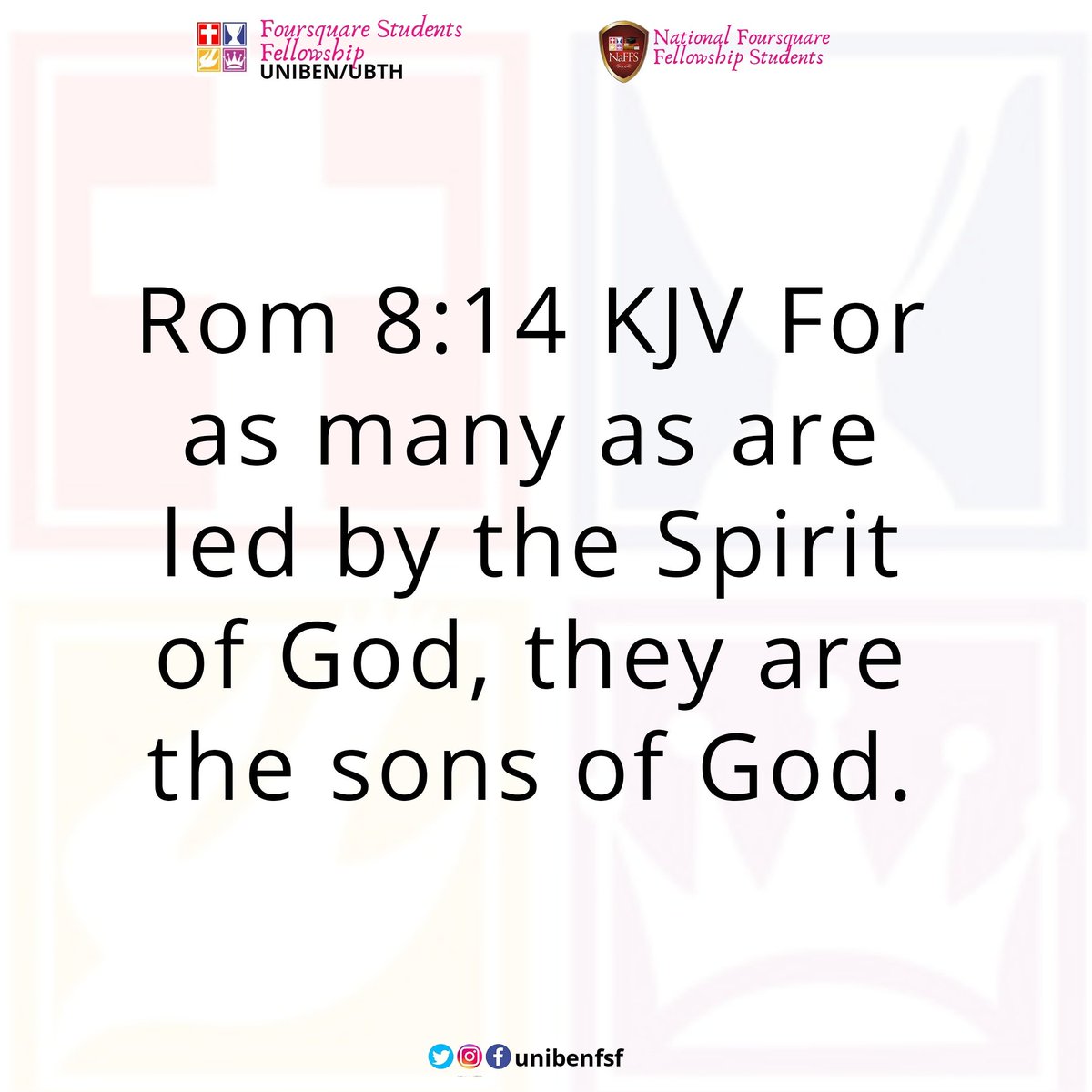 unibenfsf's tweet photo. As many that are led by the spirit of God are also led into sonship. Recall 1jhn4:4 "You are of God little children..." 

#GodsChildren #SonsOfGod https://t.co/UQmW2uhAiq
