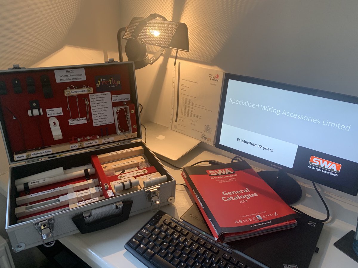 ColborneDan's tweet image. A Firefly product training session on a Friday 13th in 2020! What could possibly go wrong? Fridays are for meetings! #electricalcontractor #electricalengineer #specification #firesafety Specialised Wiring Accessories Limited