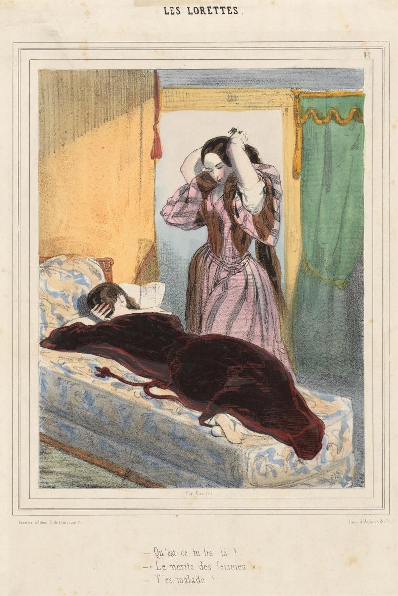 As a result, they gathered a reputation as establishments where more than buttons & bows were on offer. The women who worked in dress shops & subsidised their income with sex work were called ‘la grisette’.