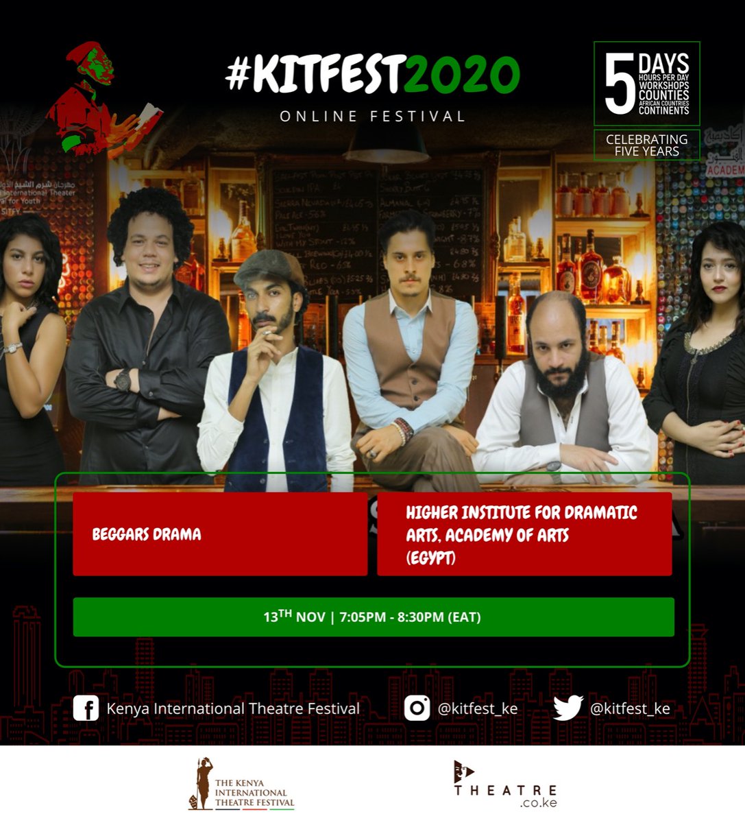 KahuroKimani's tweet photo. #KITFEST2020 #KITFESTat5 online festival brings EGYPT NIGHT with three amazing productions on Friday 13th November, 2020 at 6:30 pm - 9:45 EAT. Follow the link below to register; https://t.co/9OSCaogY66 https://t.co/NGokd0Paew