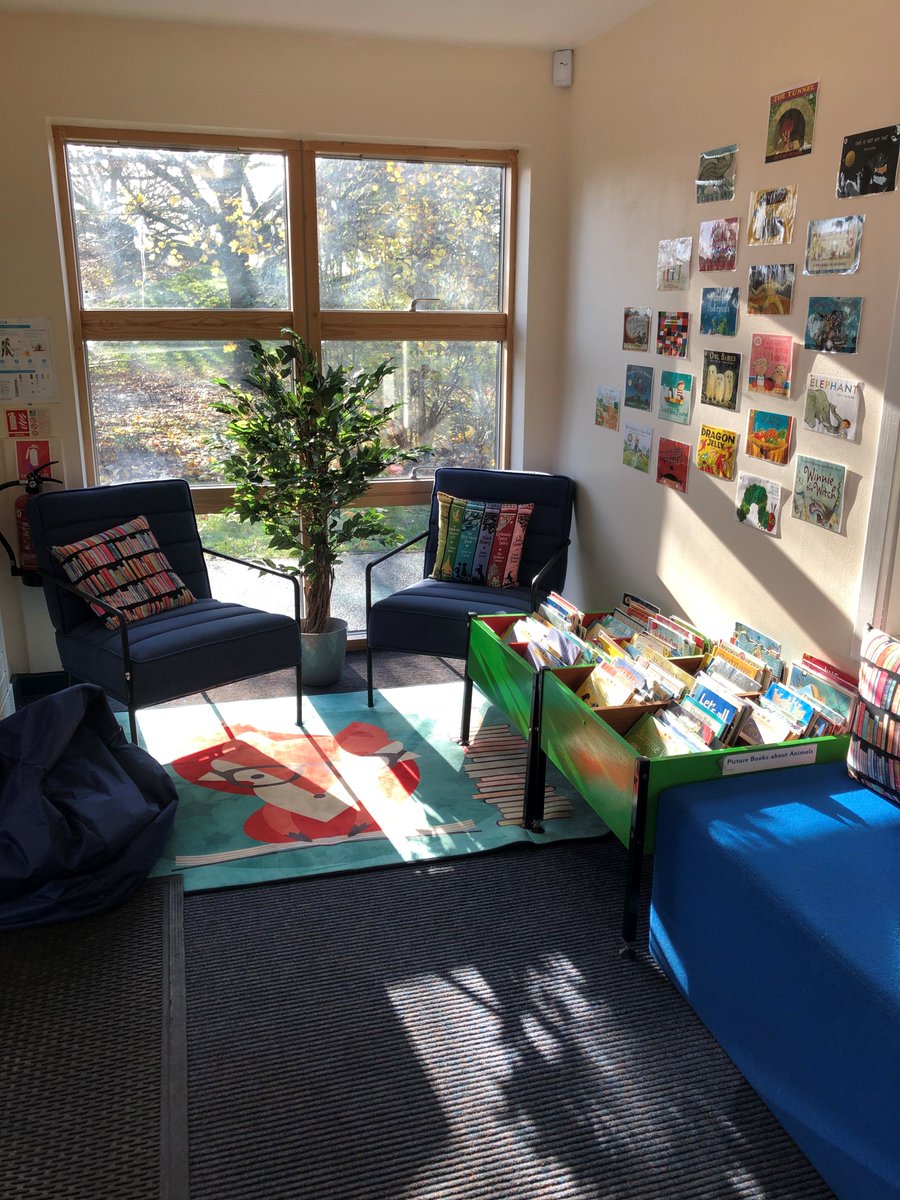 primary_manor's tweet photo. EYFS have created a new bright and welcoming library area for the children to use. There is a wide variety of books and a range of seating so children and adults can get comfortable to share books or read to themselves. #welovereading #readingforeveryone https://t.co/dcDfqRLpxw