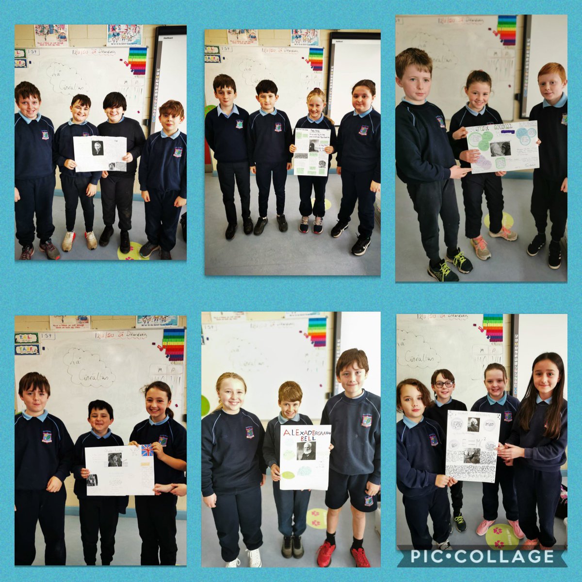 gaelscoildurlas's tweet photo. Obair den scoth déanta ar eolaithe cáiliúla i Rang 5 le linn Seachtain na hEolaíochta...an eolas aimsithe! Maith sibh🙌@PDSTPrimarySTEM  #ScienceWeek2020 #famousscientists #workingtogether https://t.co/kUva4mFsLE