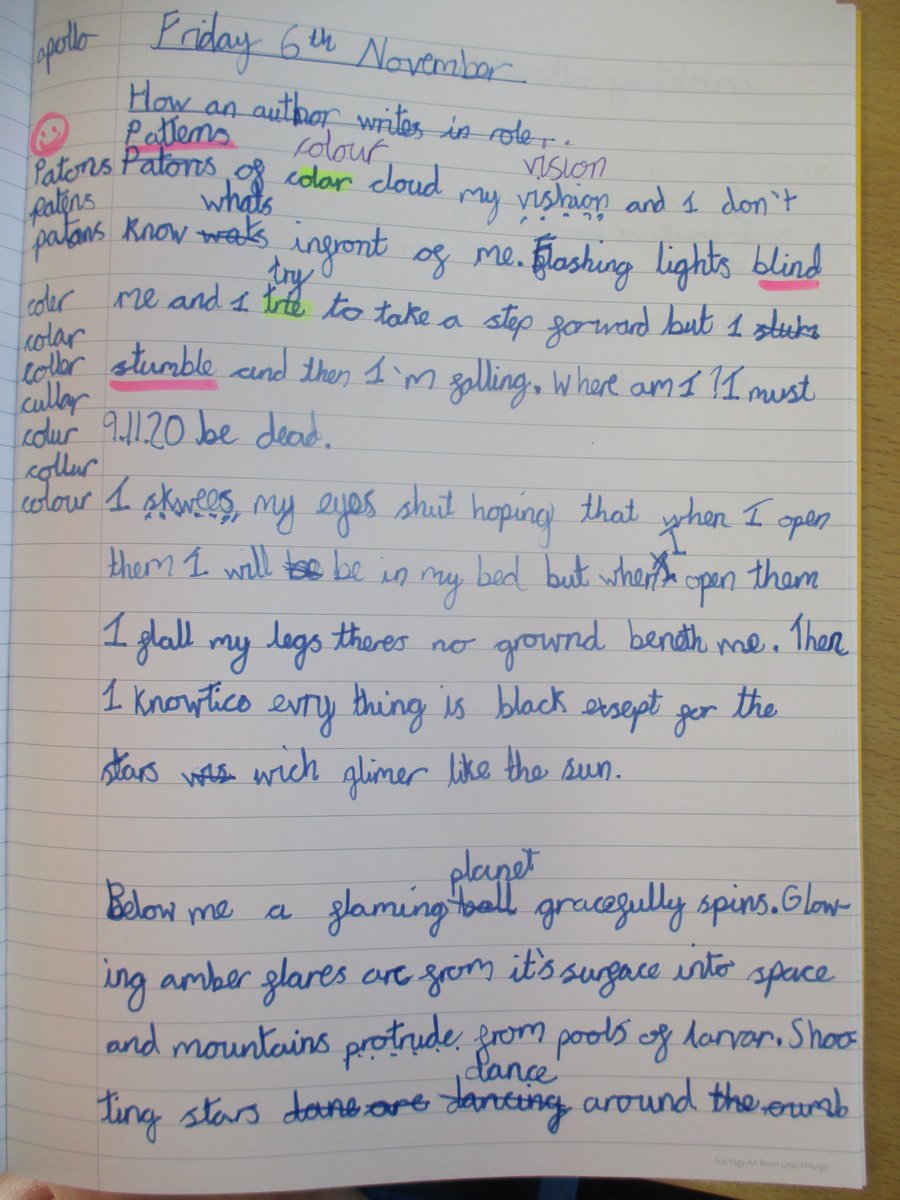 EmmaDavies321's tweet photo. Year 5 @MeadatHilperton  loved imagining they were in space! Here are some examples of the amazing writing they produced, inspired by The Jamie Drake Equation. We hope you enjoy reading them @edgechristopher! https://t.co/69DSxNLjib