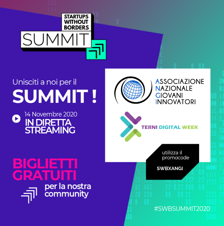Siamo lieti di invitarvi a partecipare all’evento Startups Without Borders da anni importante appuntamento intercontinentale sui temi dell’#innovazione del #DigitalMarketing, che si pone come voce per #imprenditori e #professionisti di tutto il mondo

ternidigitalweek.com/2020/11/13/sta…