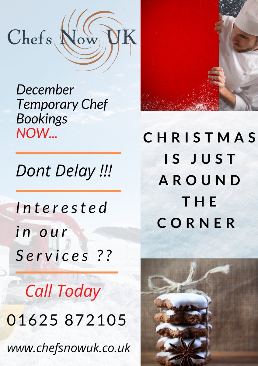 NowChef's tweet photo. We are taking bookings for our temporary chefs NOW..
Book early - enjoy a stress free Christmas..
Please visit https://t.co/Ebz3HgI2hJ for more information
@binzy62 #hospitality #chefjobs #Christmas2020 https://t.co/WeawwvIx0b