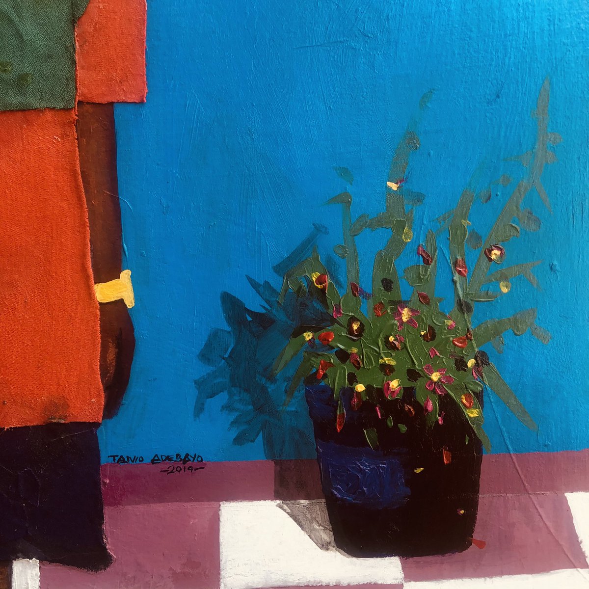 PainterTaiwo's tweet image. Title: Yellow 
Medium: mixed media on canvas
Size: 36by24 inches
Year: 2019

#yellow #pose #Nigerianarts #icreate #paintings