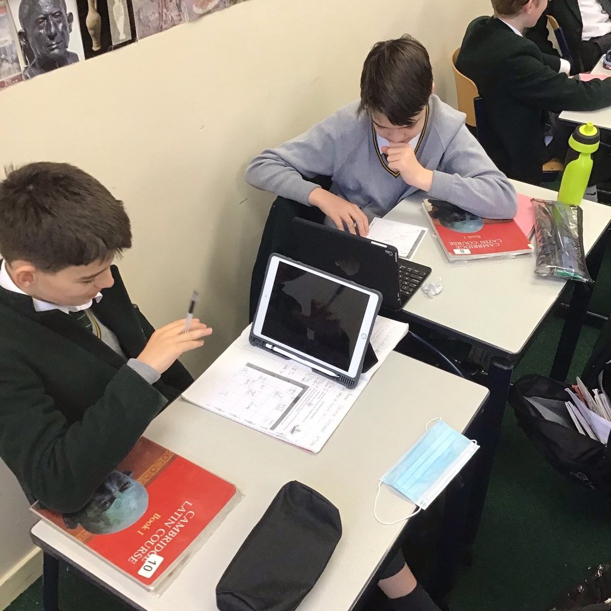 STAC_Classics's tweet photo. S1 Latin review Stage 4 vocabulary from @Caecilius_CLC. We decided to change it up a bit from the usual written test and play a game of 'Roman Battleships!'. https://t.co/1HYAOuHY6L