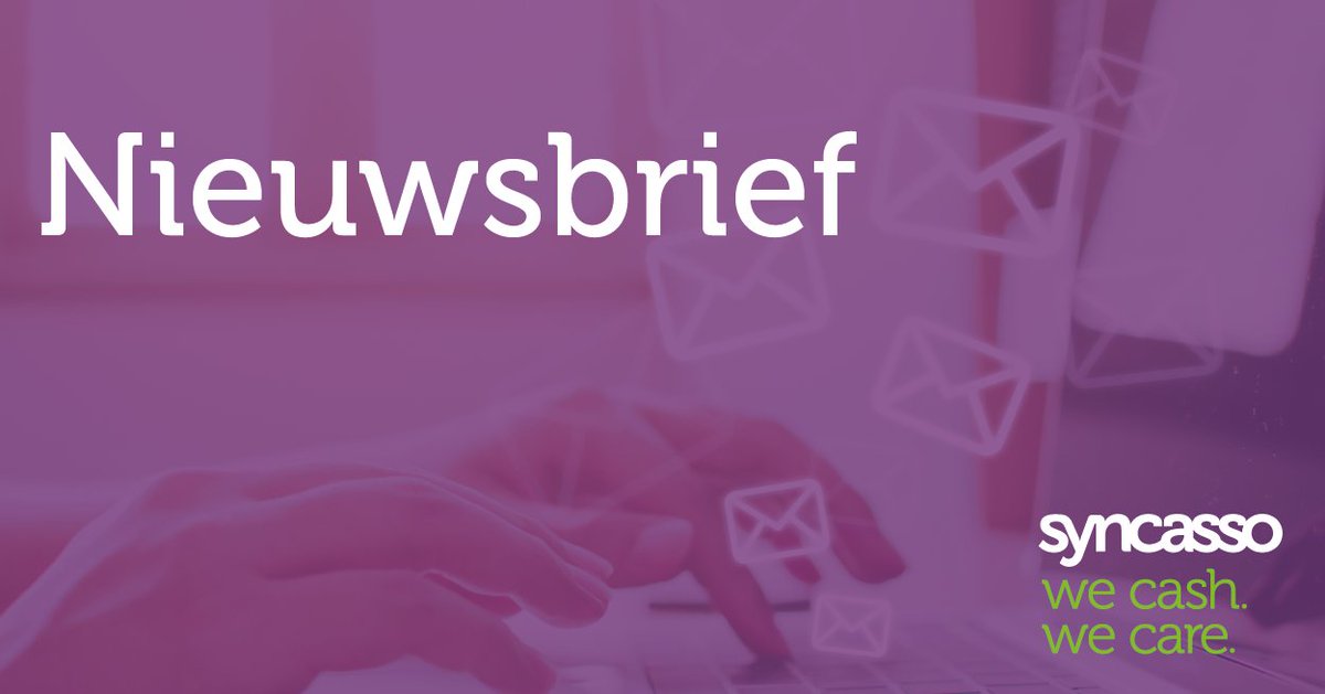 Syncasso's tweet image. Vandaag is onze maandelijkse nieuwsbrief weer verstuurd. In deze editie o.a. Syncasso sluit convenant met de NVVK. Blijf ook op de hoogte en meld u aan via onze website en bekijk de nieuwsbrief: bit.ly/2UqcrYI