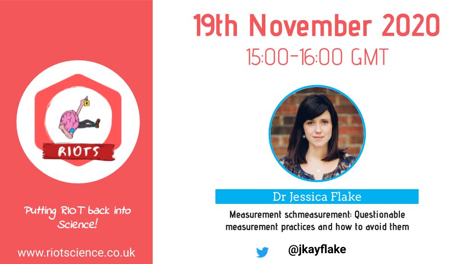 riotscienceclub's tweet photo. "Questionable Measurement Practices are common, offer a stunning source of researcher degrees of freedom, pose a serious threat to cumulative psychological science, but are largely ignored" @JkayFlake  

Join via: https://t.co/VZhx2CBHS8 

#measurementschmeasurement https://t.co/NOHRj4wszG