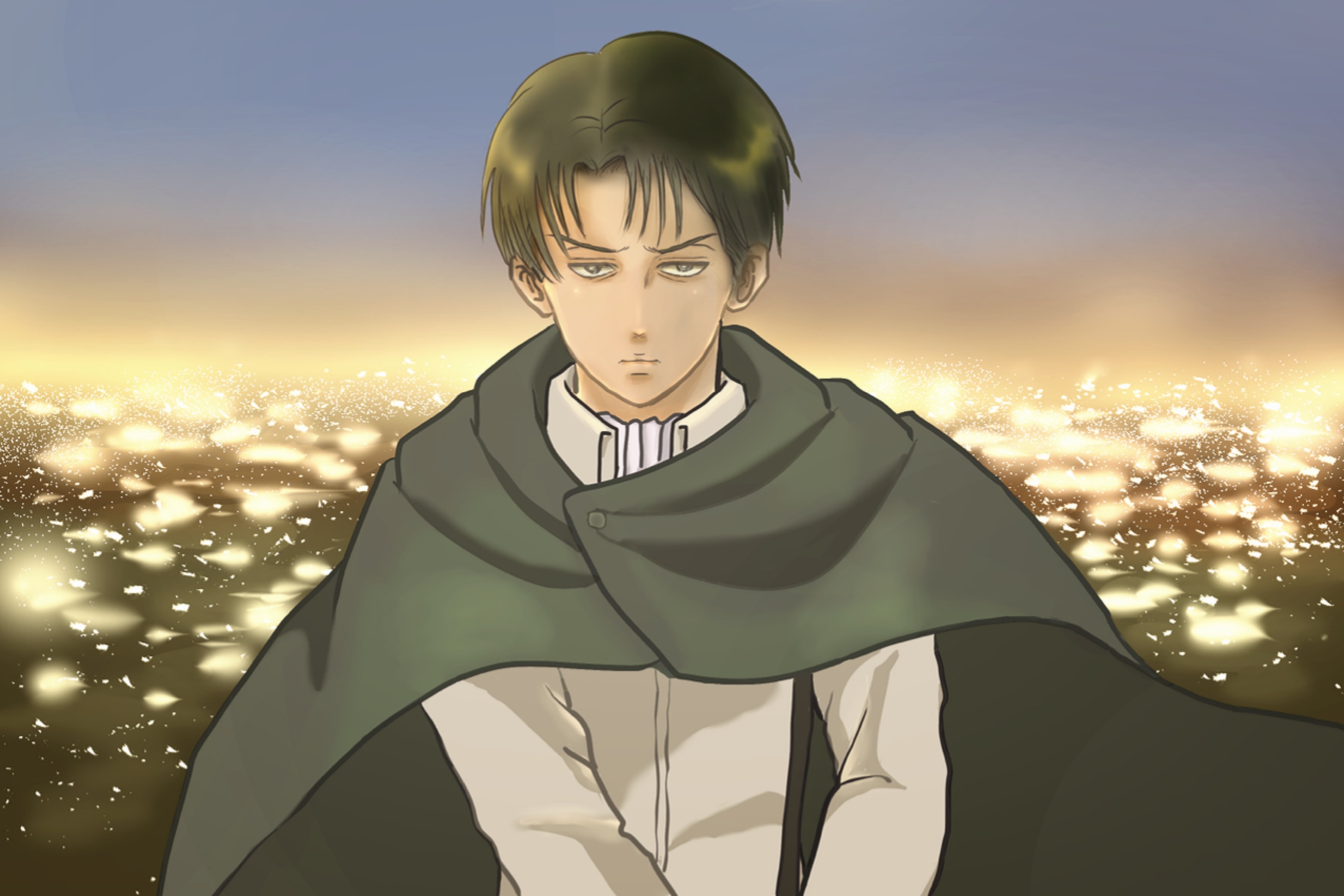 かめ Terra Child おはようございます テラさん 幻想的 兵長らしさ出てます かっこいい ただでさえ難しい兵長 この向きでカッコよく描かれる さすがです 私も兵長練習せねば 難しいので逃げてました Twitter