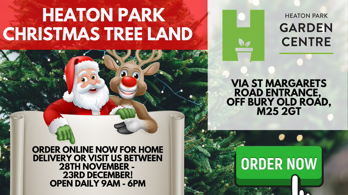 The Place To Potter unfortunately remains closed due to Covid, however the Garden Centre will reopen on 28th Nov for Christmas Trees 🎄 You can also pre-order your trees now for home delivery via the website heatonparkgardencentre.co.uk #heatonpark #manchester #mcr #manchester