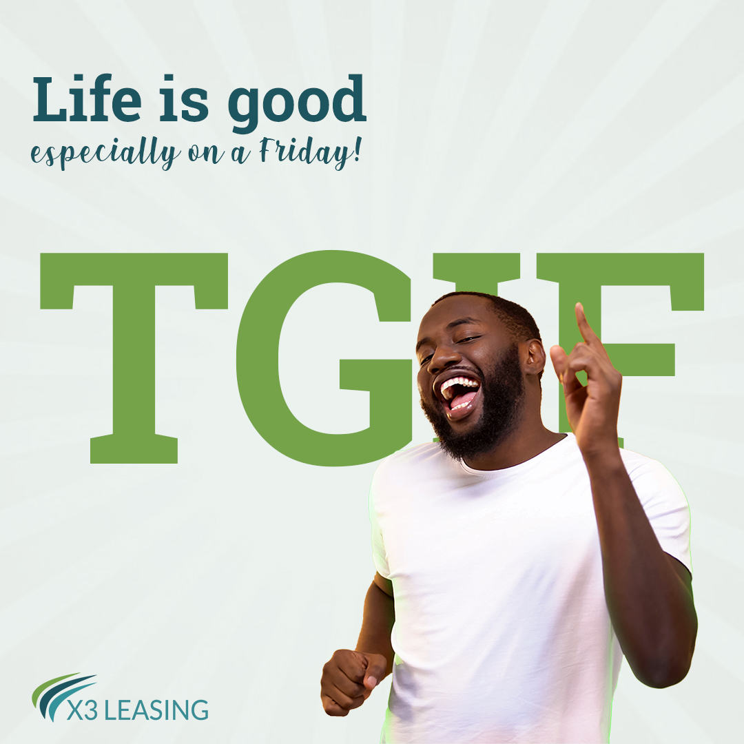 X3Leasing's tweet photo. The great work you have done this week comes to an end today. Ensure you take the time to enjoy yourself with friends!
#fridayway #fridaymood #fridaymotivation #fridaysforfuture #fridayfeeling #fridayquotes #fridaymorning #fridayworkout #x3leasing https://t.co/lpvitrhrAZ
