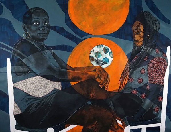 Delita Martin, The Moon and the Little Bird, 2018 #womensart