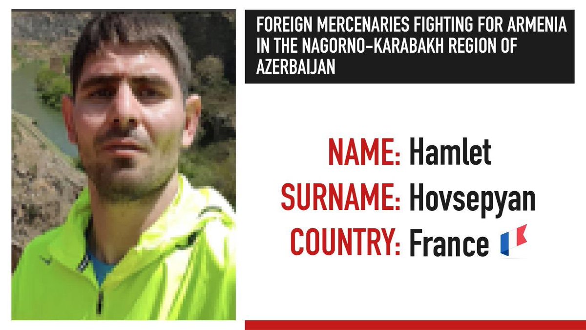 Azərbaycanın Dağlıq Qarabağ bölgəsində Ermənistan tərəfindən vuruşan xarici muzdlular

Иностранные наемники, принимавшие участие в боевых действиях в Нагорно-Карабахском регионе Азербайджана на стороне Армении

Foreign mercenaries fighting for #Armenia in the Nagorno- #Karabakh