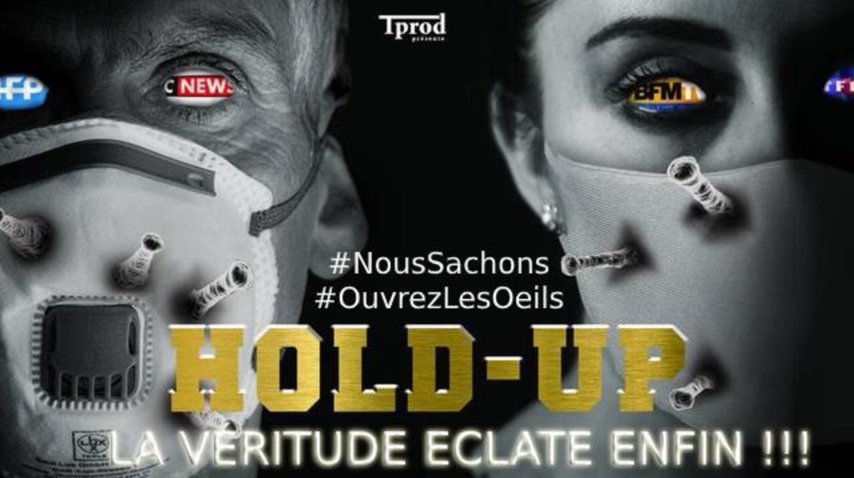 ComplotsFaciles's tweet photo. Je viens de regarder le mockumentaire satirique #Holdup et je tenais à remercier les auteurs pour leur hommage à mon travail de ces derniers années. Bravo aux acteurs et à celui qui a écrit le script, j’adore ce type d’humour ! Le sachoir vaincra ! #OuvrezLesOeils #NousSachons https://t.co/Pb3yToufb8