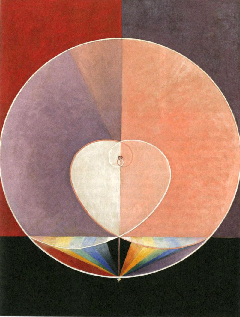 Hilma af Klint, The Dove, No 13, 1915, abstract pioneer whose work predates 1st purely abstract compositions by Kandinsky #womensart