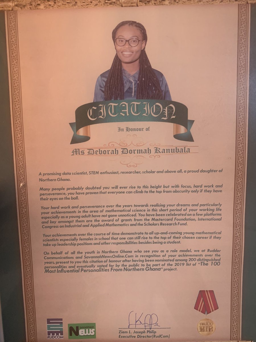 KanubalaD (She/her) (@kanubalad) on Twitter photo I am thrilled to be recognized as one of the Most Influential Personalities from Northern Ghana ( STEM Category). Thank you Rudder Communications and Savannah news for the honor. <a href="/noni_hub/">Noni Hub</a> <a href="/teentalkgh/">Teen Talk GH</a> <a href="/wpsyg/">Women Promoting Science to the Younger Generation</a> <a href="/WiMLDS_Accra/">WiMLDS Accra</a> I am thrilled to be recognized as one of the Most Influential Personalities from Northern Ghana ( STEM Category). Thank you Rudder Communications and Savannah news for the honor. <a href="/noni_hub/">Noni Hub</a> <a href="/teentalkgh/">Teen Talk GH</a> <a href="/wpsyg/">Women Promoting Science to the Younger Generation</a> <a href="/WiMLDS_Accra/">WiMLDS Accra</a>