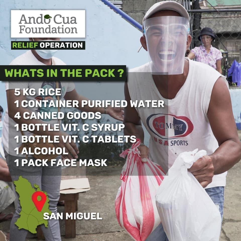 AndoFoundation's tweet photo. November 9 relief distribution to 300 families of San Miguel, Catanduanes. San Miguel is one of the severely damaged towns affected by Typhoon Rolly. 

#Catanduanes 
#TindogCatanduanes  #BangonCatanduanes #TyphoonRollyPH 
#TyphoonUlyssesPH 
#AndoCuaFoundation https://t.co/hHwsZGbOwg