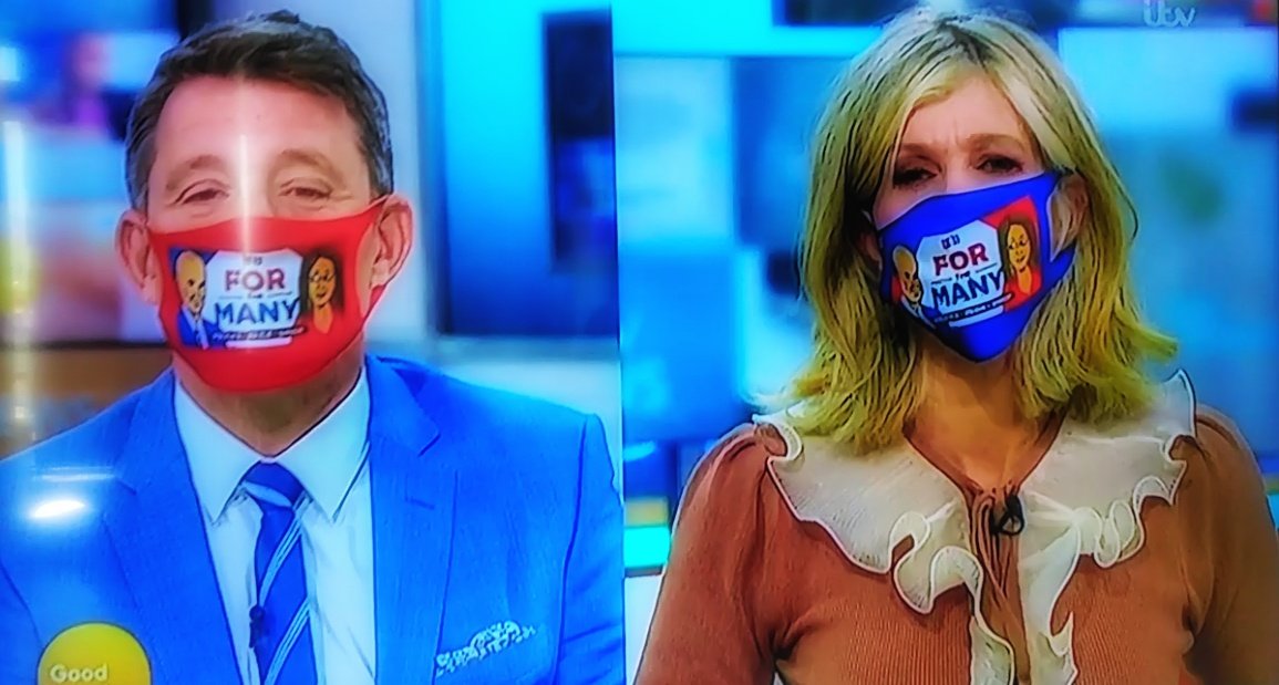 GBrandtex's tweet photo. GMM Brandtex, social face coverings as worn by @gmb Ben Shephard and Kate Garraway this morning.

To get your team, business or organisation promoted by a social face covering. Just email

michael.west@gmmbrandtex.com

#gmb #goodmorningbritain https://t.co/iiXPD0M0jV