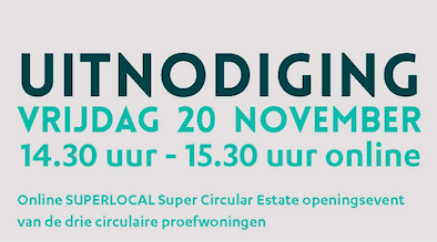 De drie circulaire proefwoningen Feniks 3 zijn gereed. Op 20 november van 14.30 - 15.30 uur zal er een online evenement plaatsvinden om de opening van de woningen een officieel tintje te geven. Je bent van harte uitgenodigd dit te volgen via: facebook.com/superlocalproj…