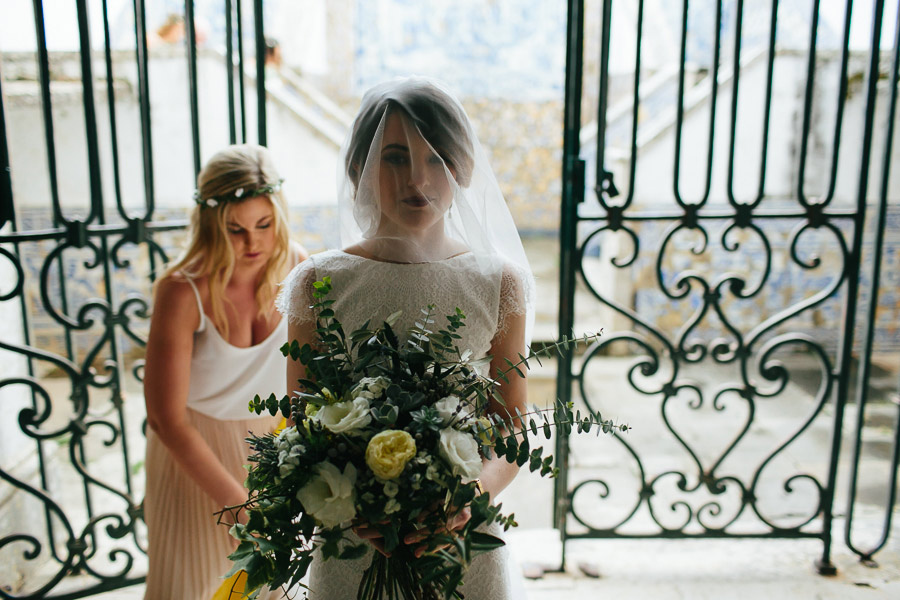 Bride awaiting before ceremony #Lisbonweddingphotographer 
Published at @junebugweddings @vowsportugal #weddingdress by @Heart_Aflutter #london
 #areiasdoseixo #lisbonwedding  #londonbride #heartaflutter #junebugweddings #DAughtersofSimone #portugalphotographer #portugalwedding