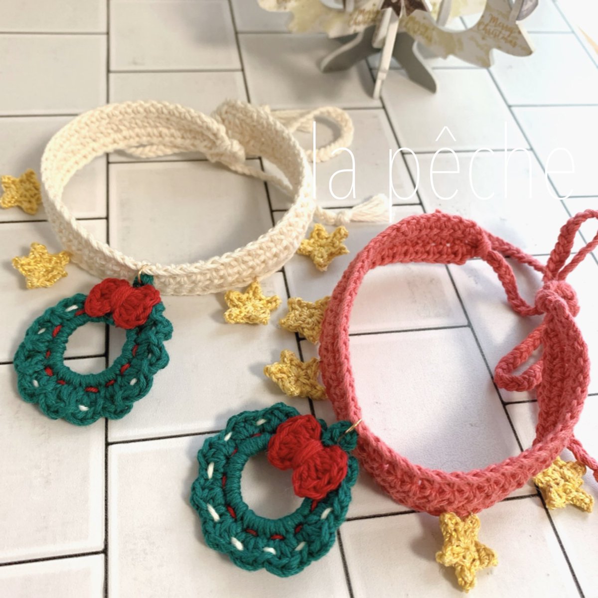 mmtr___429's tweet photo. クリスマスリースの首飾りをminne、creemaにて販売しはじめました。

クリスマスツリーを出すのは面倒という方におすすめです。
桃太郎さんにも付けてもらいましたが、なんかコレジャナイ感がすごいですけど、首輪は可愛いので、よければ見てください。 https://t.co/nytpd82FO1