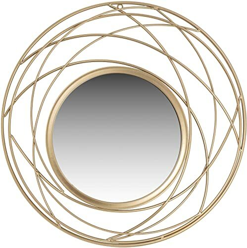Champagne Metal Round Wall Accent Mirror deanlevin.info/champagne-meta…
