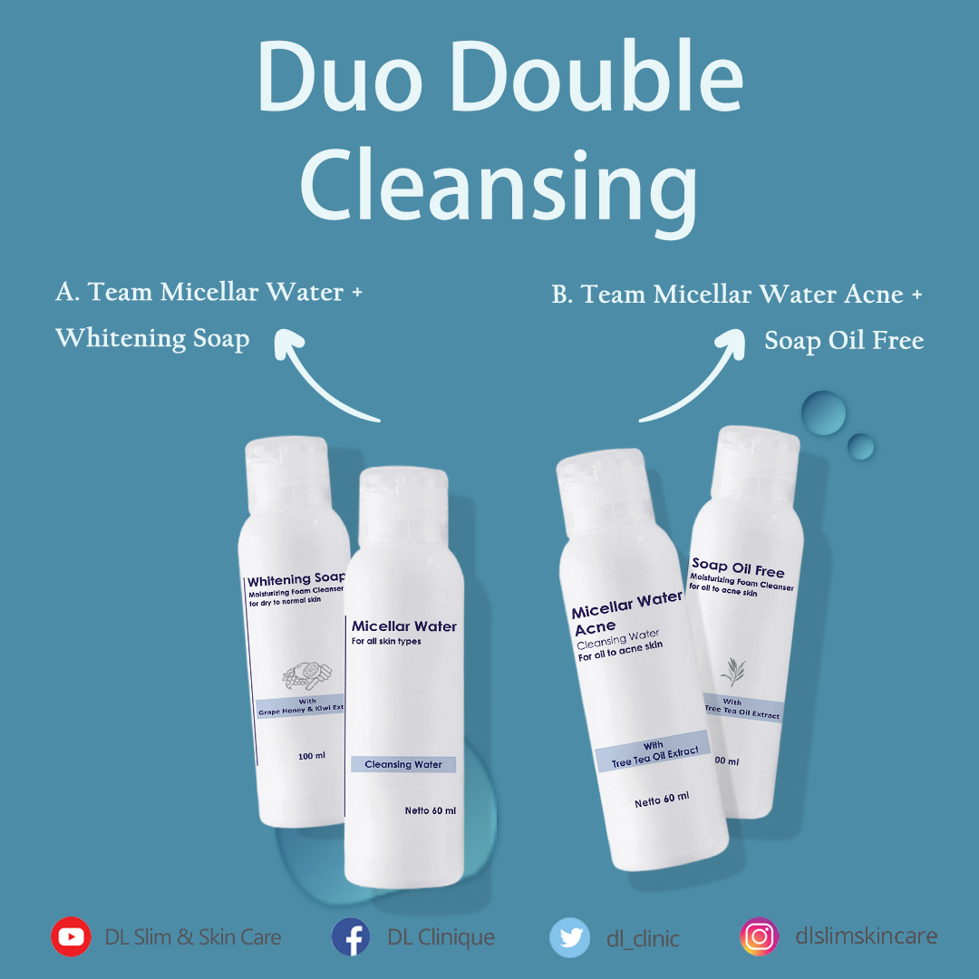 dlslimskincare's tweet photo. Hai Kawan Setia! Sudah pada tau tentang Double cleansing ?
Double Cleansing adalah metode membersihkan wajah yang penting untuk kita lakukan setiap hari. Metode ini mampu mengangkat makeup dan kotoran yang berpotensi menyumbat pori-pori secara maksimal. https://t.co/S1GIiRfK1J