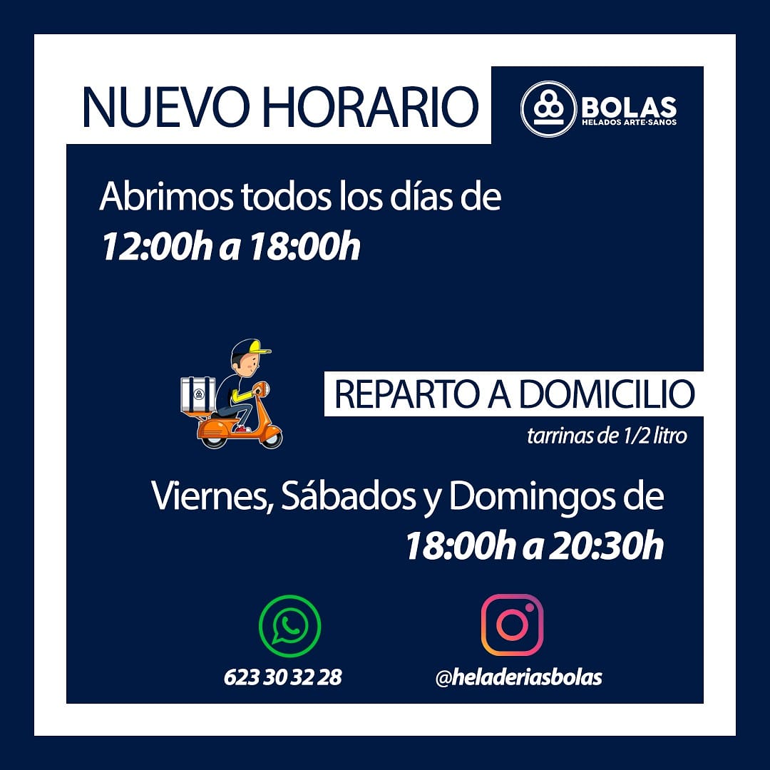 Ya tenemos para reparto por encargo para este fin de semana en <a href="/HeladeriasBolas/">Heladerías Bolas • Alta gastronomía en frío</a> 
El HELADO es un placer 
El mayor placer en..
¡BOLAS!