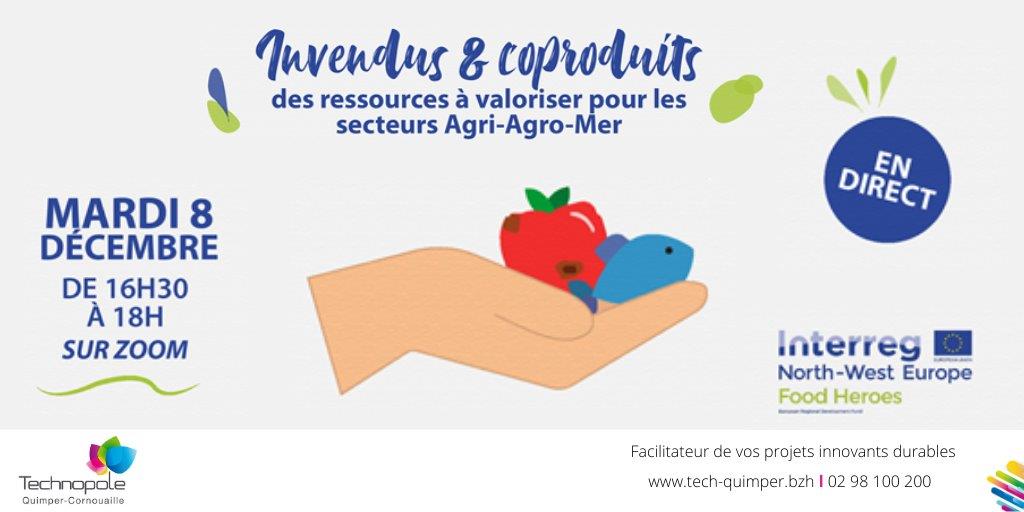 tech_quimper_co's tweet image. [#projeteuropéen] @Food_Heroes_nwe 
Dans le cadre FOOD WASTE FEST 2020 les 8 / 9 déc, le webinaire #invendus &amp;amp; #coproduits  #agri 🌱#agro 🍽️ #mer 🐟aura lieu le mardi 8 déc. à 16h30. 
+ d’infos =&amp;gt;  bit.ly/2JY3oMJ