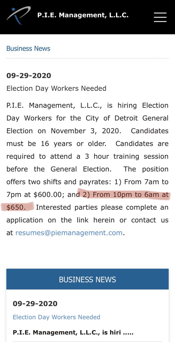 The Detroit poll workers on graveyard shift were paid $650 to work between 10pm and 6am on election night. That’s $80+ per hour! Why get paid so much to feed ballots into a Dominion machine? Raise your hand if you were sleeping at 4am on 11/3 