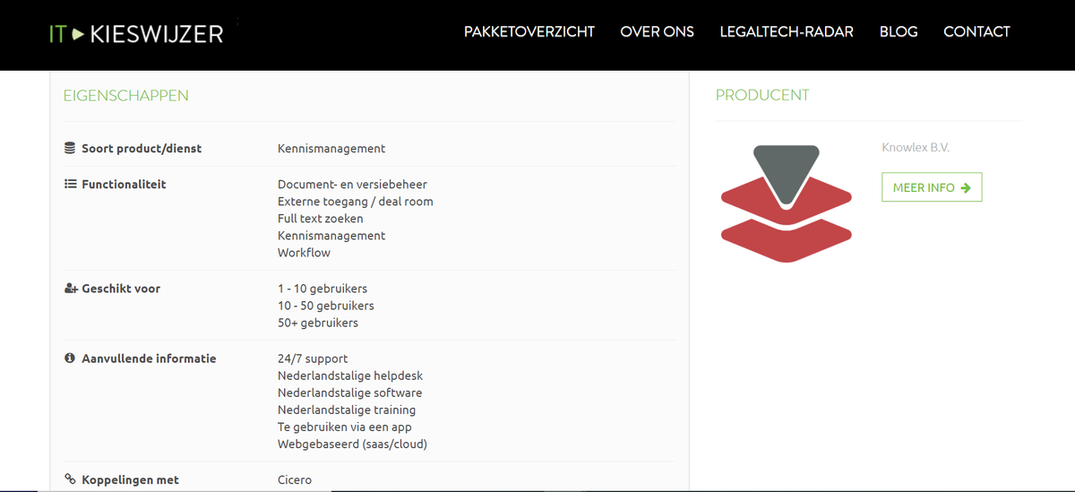 KnowlexBE's tweet photo. Vanaf vandaag prijkt Knowlex op @ITKieswijzer.🚀

Als referentie inzake kennisbeheer mag Knowlex natuurlijk niet ontbreken op de grootste vergelijkingssite inzake juridische IT-oplossingen van #Nederland.⚡️

Link website: https://t.co/Pzp47oBjCb

 #knowledgemanagement #Knowlex https://t.co/zXxHdOIEyC