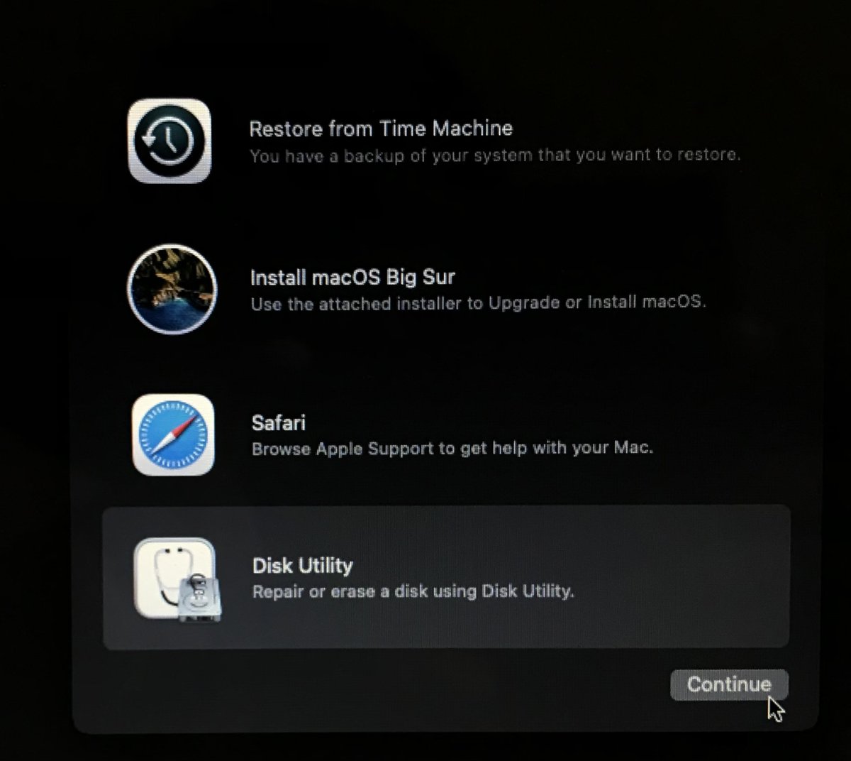 Formatting existing drive....preparing new drive...