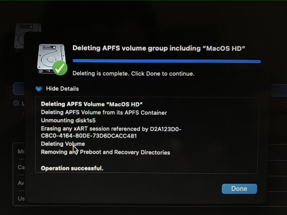 Formatting existing drive....preparing new drive...