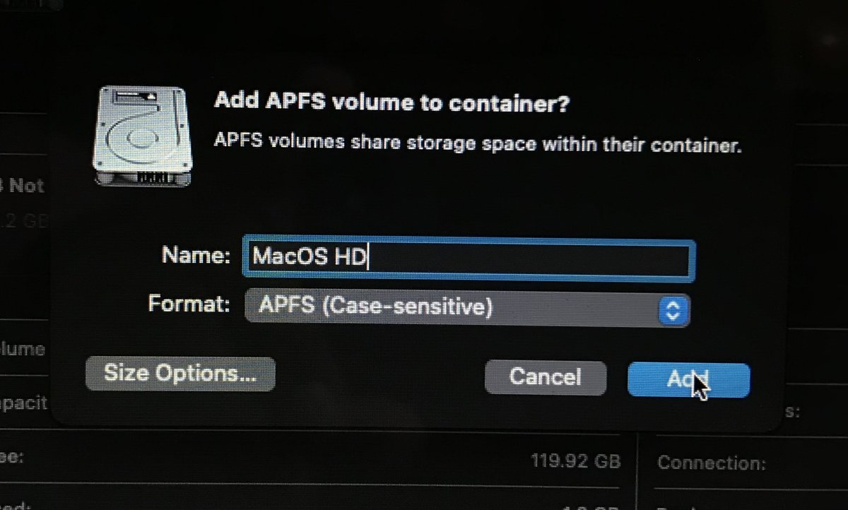 Formatting existing drive....preparing new drive...