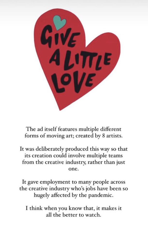 cazkeeps's tweet image. Love it or hate it I think this is the main thing
#GiveALittleLove #johnlewischristmasadvert #WorldKindnessDay