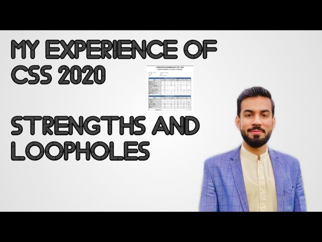 sanaullahmaliik's tweet image. My Experience of CSS 2020 | Strengths and loopholes | key areas of focus
youtu.be/x1wKlbjhZYY
#css2020 
#css