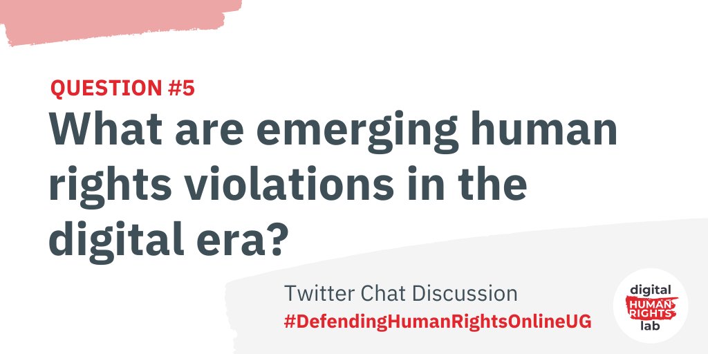dhrlab's tweet photo. π¬Q#5: What are emerging human rights violations in the digital era?
#DefendingHumanRightsOnlineUG
#DHRLab
@SRI_Uganda @defprotection @ayesigaherbert
@IbuUganda @goleandrew @LWUGANDA https://t.co/9ZDoxSdCIC