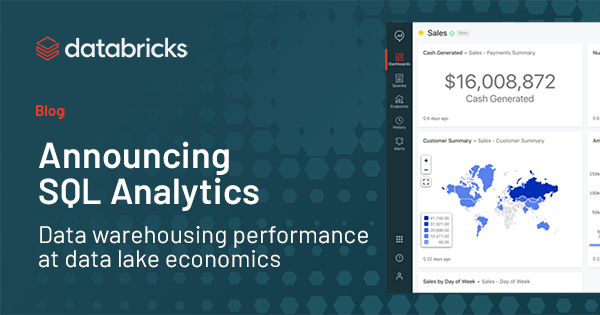 NigelMeakins's tweet image. #datalakehouse your time has come. @Databricks launches #SQLAnalytics for realising cloud #datawarehouse performance at #datalake costs. Better end-user tool connectivity & SQL performance. The #unifiedanalytics platform gets even stronger. #datarevolution pivbi.co/35tIq0t