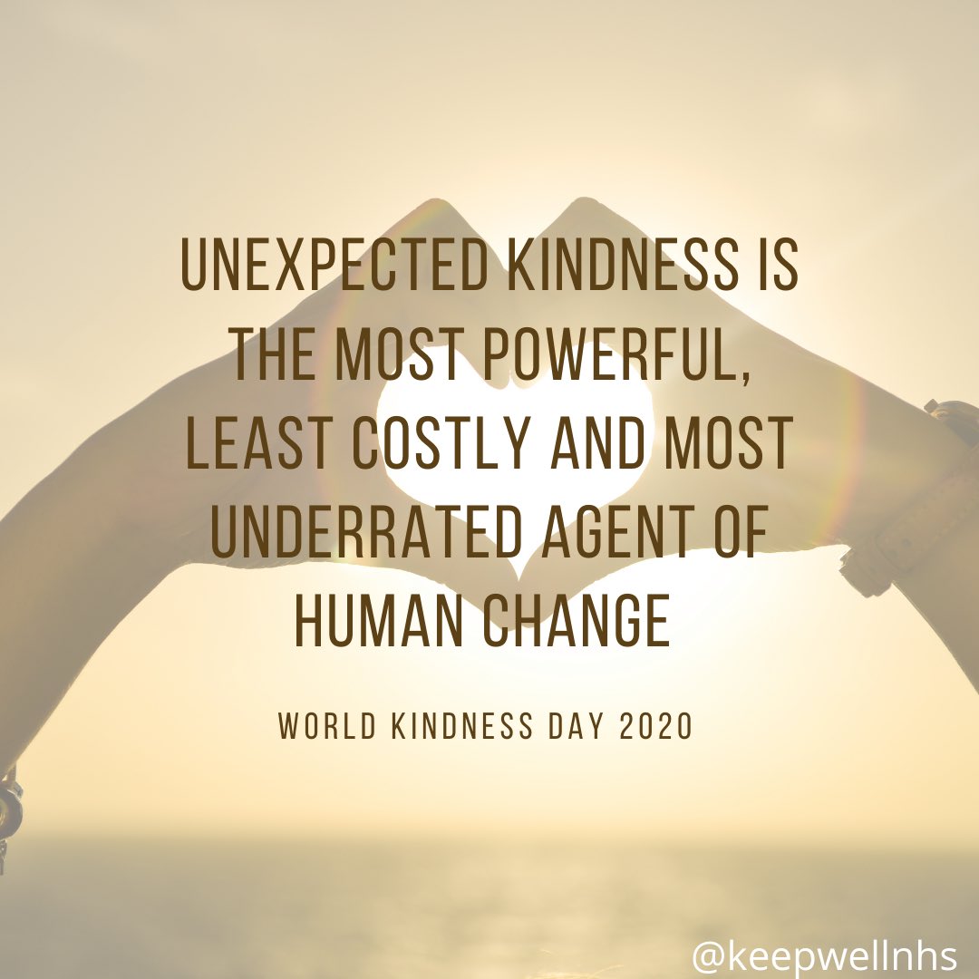 🌈 World Kindness Day 2020 🌈

Small acts of kindness cost nothing, but may make all the difference. You can never be sure what battles people are facing behind closed doors and it may be just enough to help them keep going.

#kindnessmatters #togetherwecan #worldkindnessday