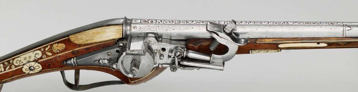(9/10) And if your luck just isn’t in this  #Friday13th, maybe you need this 17th century-style French muzzle loading wheellock pistol with the engraving: 'CONTRE FORTUNE BON CEUR' (a good heart against bad fortune)  XII.1074