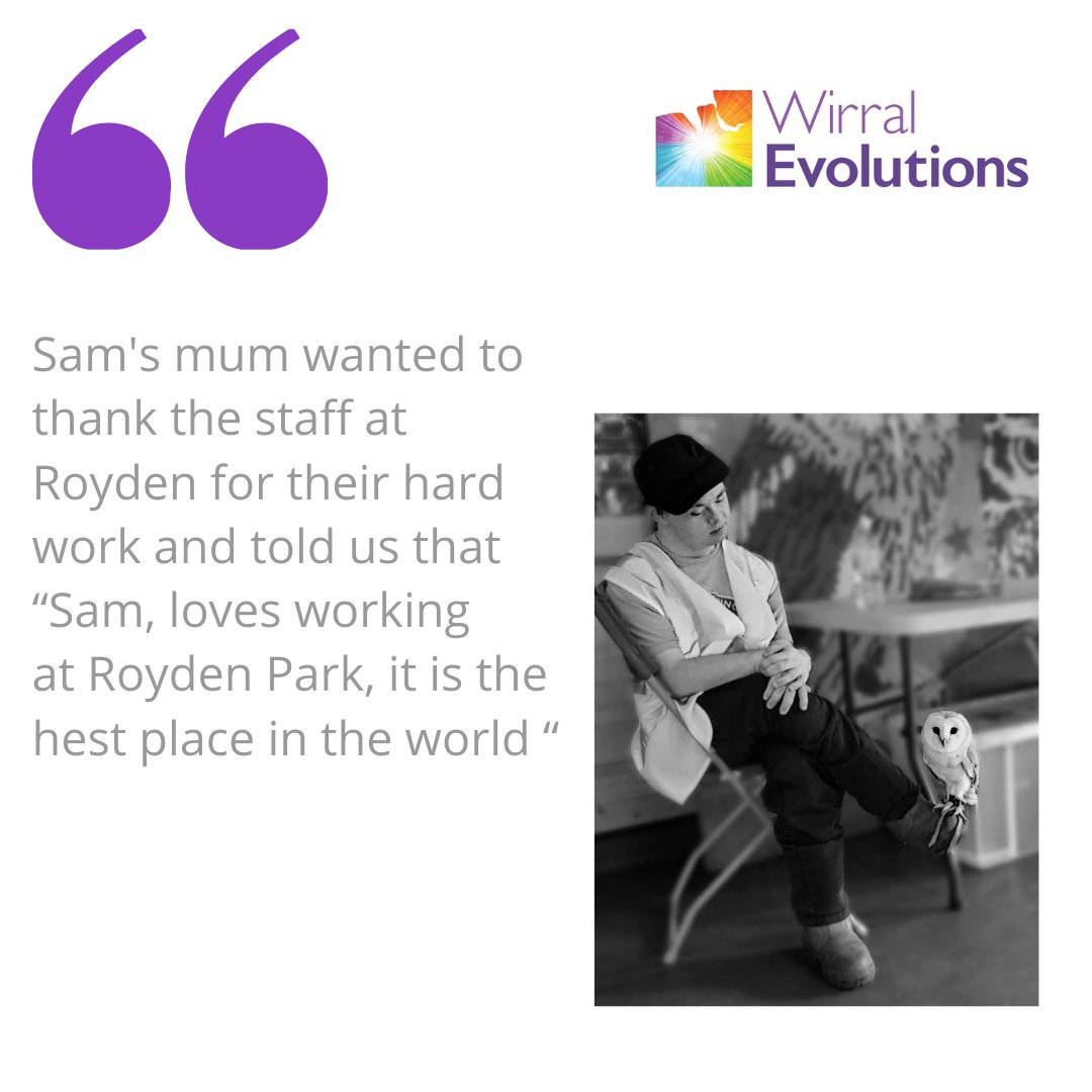 WirralE's tweet photo. We love to hear about the #DifferenceMade for the people we support. They are at the heart of everything we do💜

#WirralEvolutions #EnrichingLives #MaximisingPotential #DevelopingIndividuals #ImprovingWellbeing #Wirral https://t.co/d3TpnSWiFj