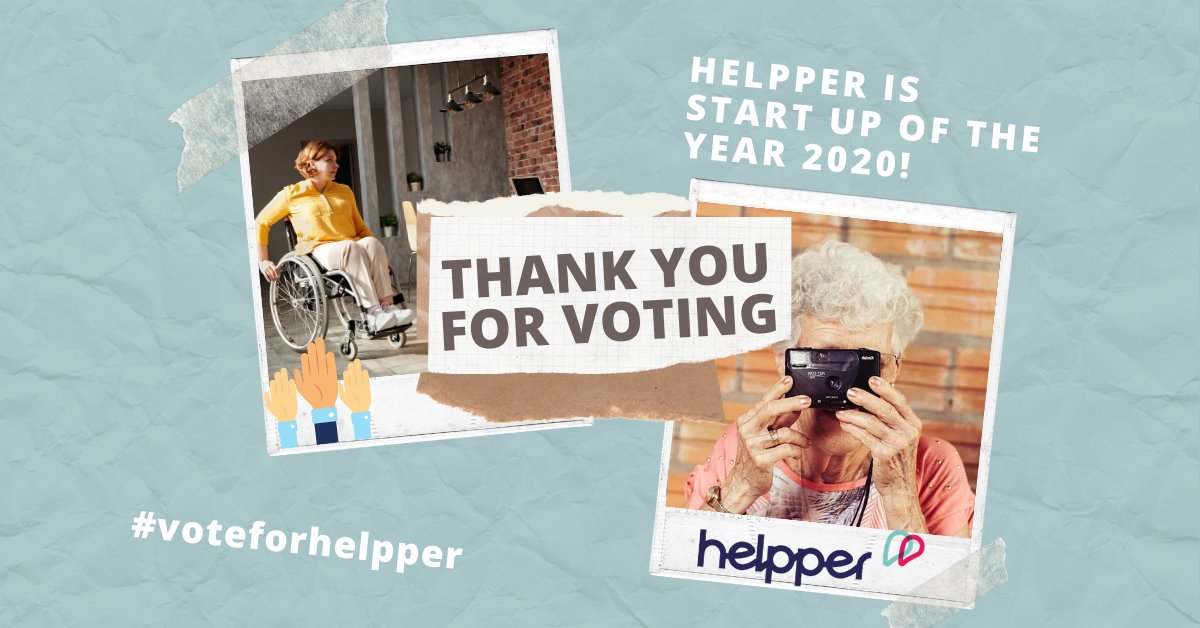 Helpper is bekroond tot Startup van het jaar 2020! Wat leuk om deze prijs te mogen ontvangen! Namens het hele Helpper-team, een dikke merci. 
#startupoftheyear2020