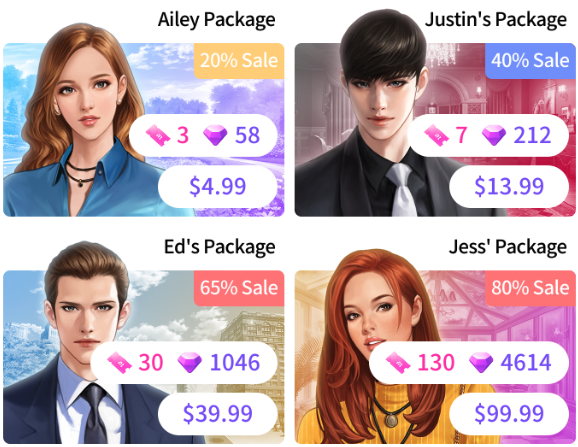 CinamonMaybe's tweet photo. <Taste of Sweetness Package>
Check out the special package to get Diamonds and Tickets for up to 80% off!
Event Date: 11-13 17:00 ~ 11-20 17:00 (PDT)
#MaybeApp #App #InstaStory #VisualNovel #InteractiveStories https://t.co/JrTCHvU2tM