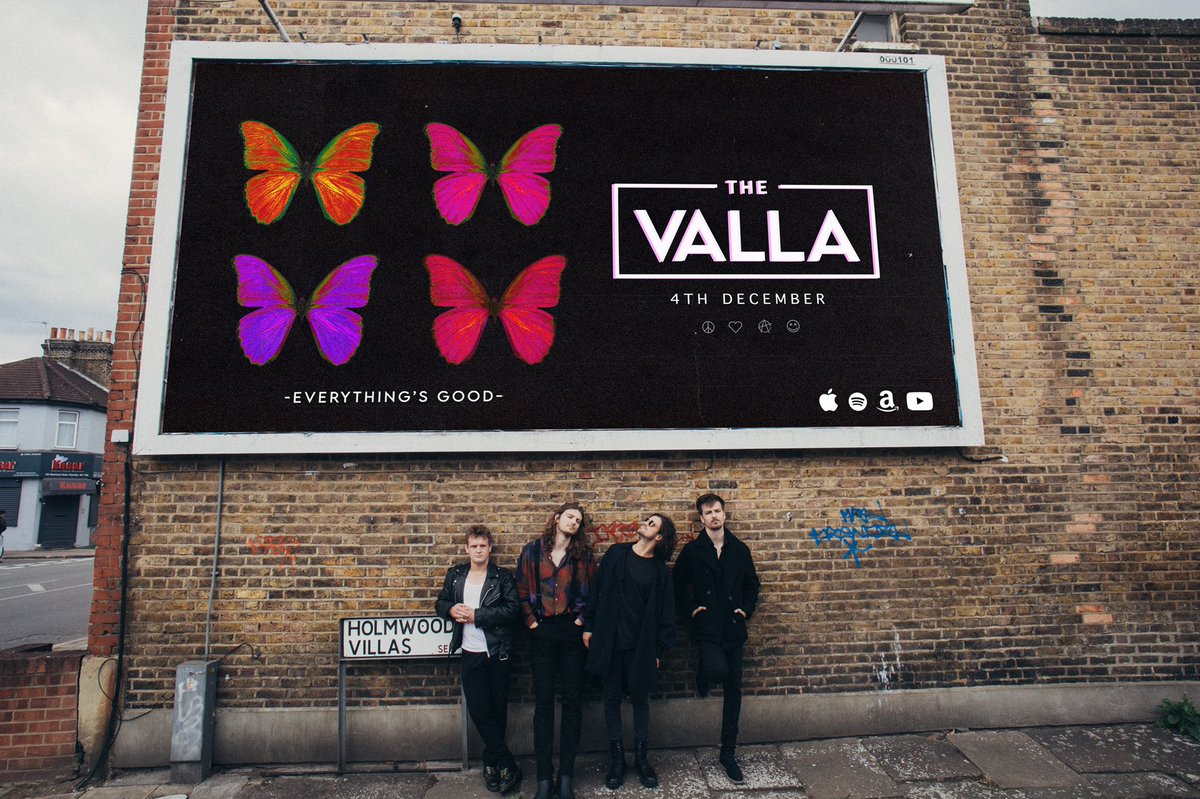 TheVallaband's tweet photo. 4TH DECEMBER - NEW SINGLE - EVERYTHING’S GOOD 🦋 #thevalla #everythingsgood #NewSingle https://t.co/9mvOoVT7sZ