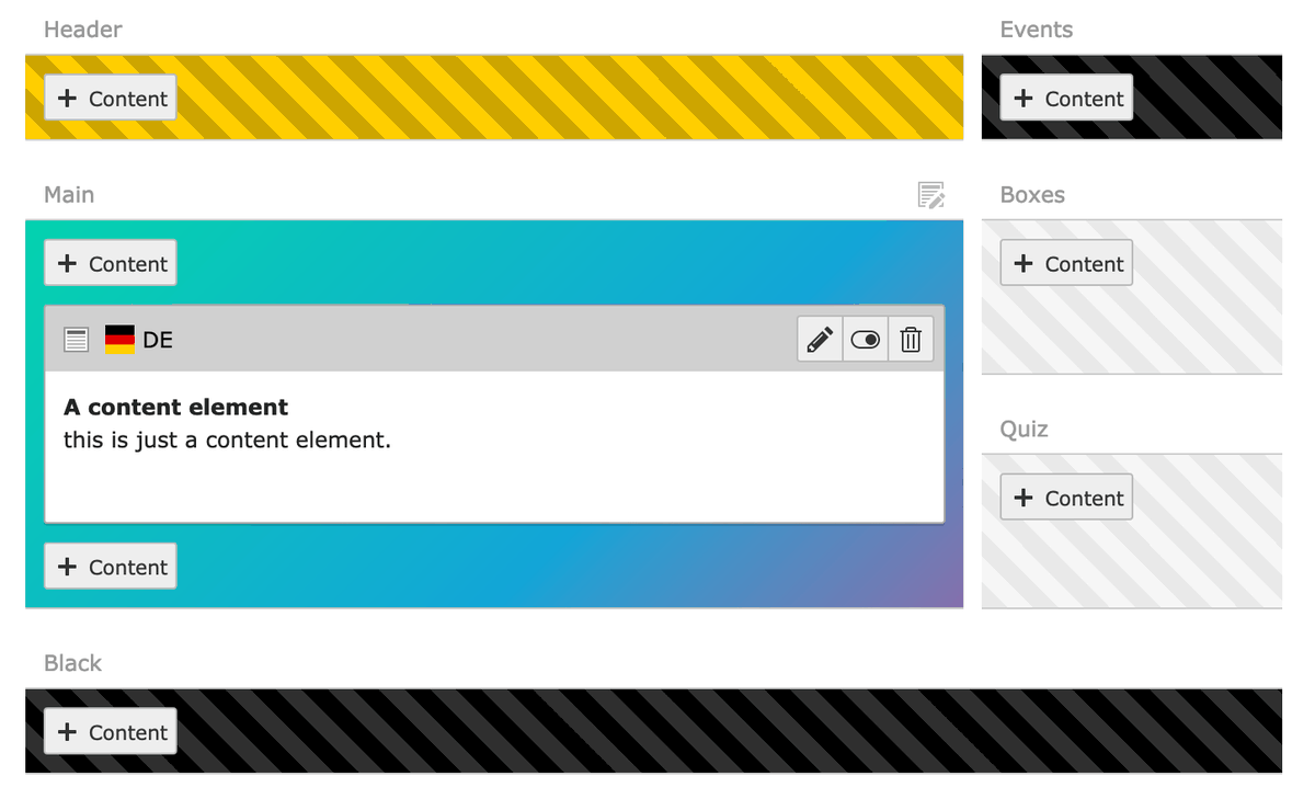 georg_ringer's tweet photo. Styleable columns of backend layouts - now available through my #TYPO3 extension amazing => Helping identify columns for editors! https://t.co/BCgFFz22az https://t.co/4f3tIMy0xW