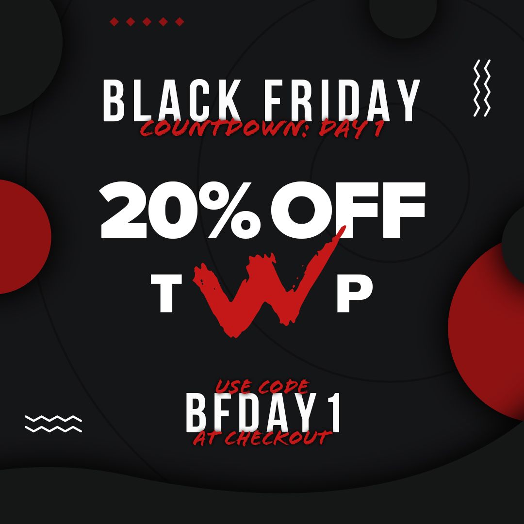 🌟 Black Friday Countdown Day 1 - 20% OFF TWP - USE CODE BFDAY1 🌟
Black Friday is coming and as always we have some special treats in store for you.

TWP is a hardcore supplements brand designed for the toughest of gym users.

SHOP NOW 👉 to buff.ly/2TCfFFn

#gym #twp