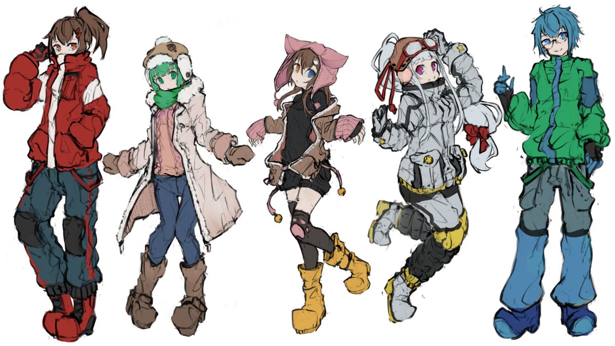 ついでにカレンダーの冬服デザインはこんな感じ かじゃねこのイラスト ついでにカレンダーの冬服デザインはこんな感じ かじゃねこのイラスト