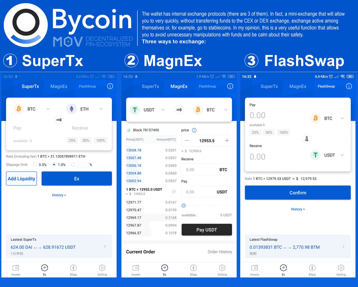 LabelMen's tweet photo. #Bytom came up with a really cool solution. In my opinion, it is very conveniently implemented in the https://t.co/gC3W3QOhAP wallet. I'm sure you will also like other exchange options besides #MagnEx :) I recommend trying it! $BTM #DeFi #Vapor https://t.co/xqyrctSnxg